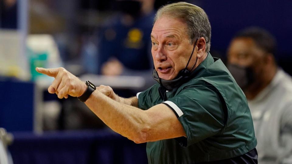 Mandatory Credit: Photo by Carlos Osorio/AP/Shutterstock (11786466b)Michigan State head coach Tom Izzo watches from the sideline during the first half of an NCAA college basketball game against Michigan, in Ann Arbor, MichMichigan St Michigan Basketball, Ann Arbor, United States - 04 Mar 2021.