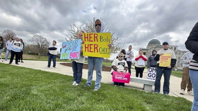 Iowans supporting access to abortion rally