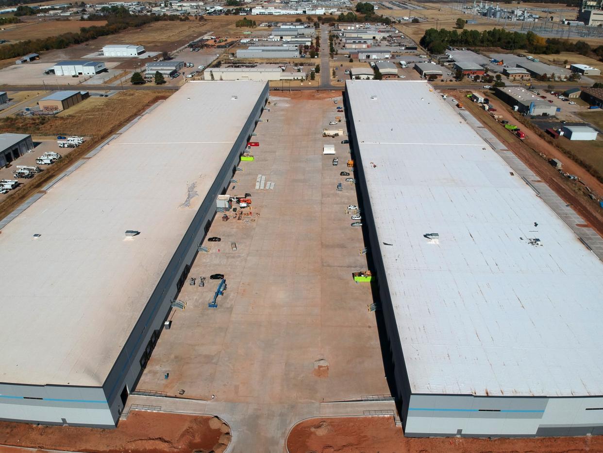 Two new warehouses at 9500 and 9400 W Reno Ave. in Oklahoma City.