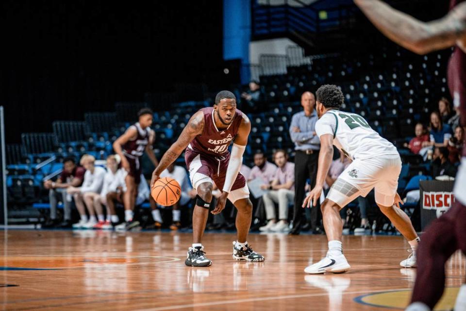 Junior wing Devontae Blanton had games of 22, 32 and 24 points in Eastern Kentucky’s three victories in the College Basketball Invitational. He went scoreless in EKU’s 71-68 loss to Charlotte in the CBI finals and only logged 15 minutes of game action due to a knee injury.