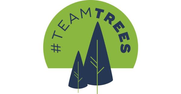 Logo de Team trees, proyecto impulsado por MrBeast para recaudar fondos y plantar 20 millones de árboles. Fuente: PR Newswire