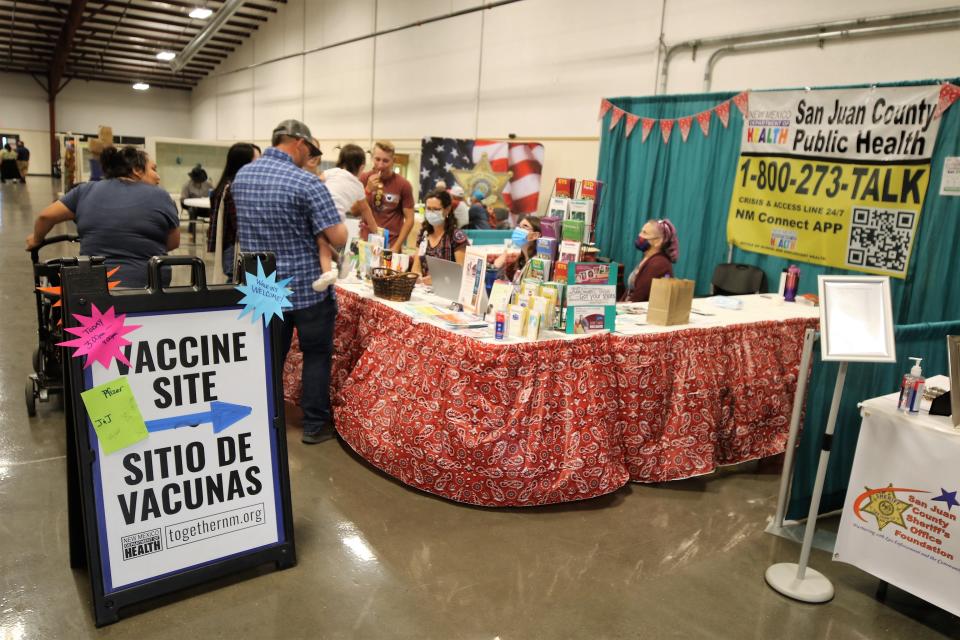 Representatives from the San Juan County Public Health Office operated a booth on Aug. 12 at the 2021 San Juan County Fair, offering COVID-19 vaccines to fair attendees. The department will hold vaccination clinics into the new year starting in January.