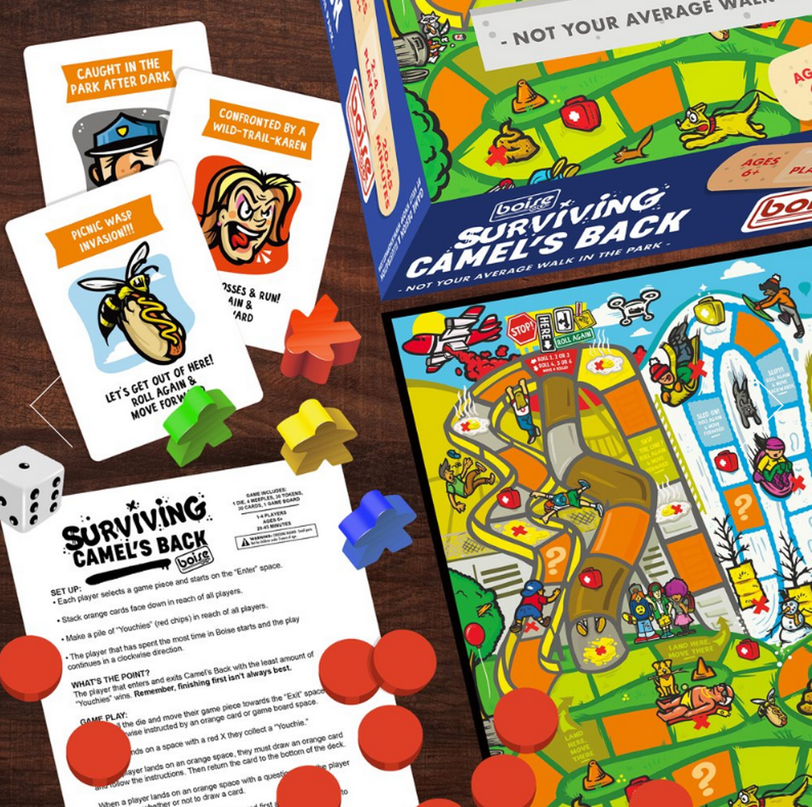 “Surviving Camel’s Back” is “a board game about the days when playgrounds were more about survival than recreation.”