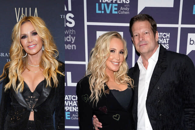 Split image of Tamra Judge, Shannon Beador and John Janssen