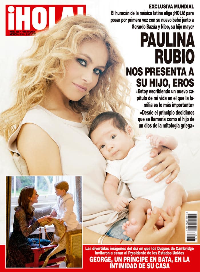 Exclusiva mundial en ¡HOLA!: Paulina Rubio presenta a su hijo Eros