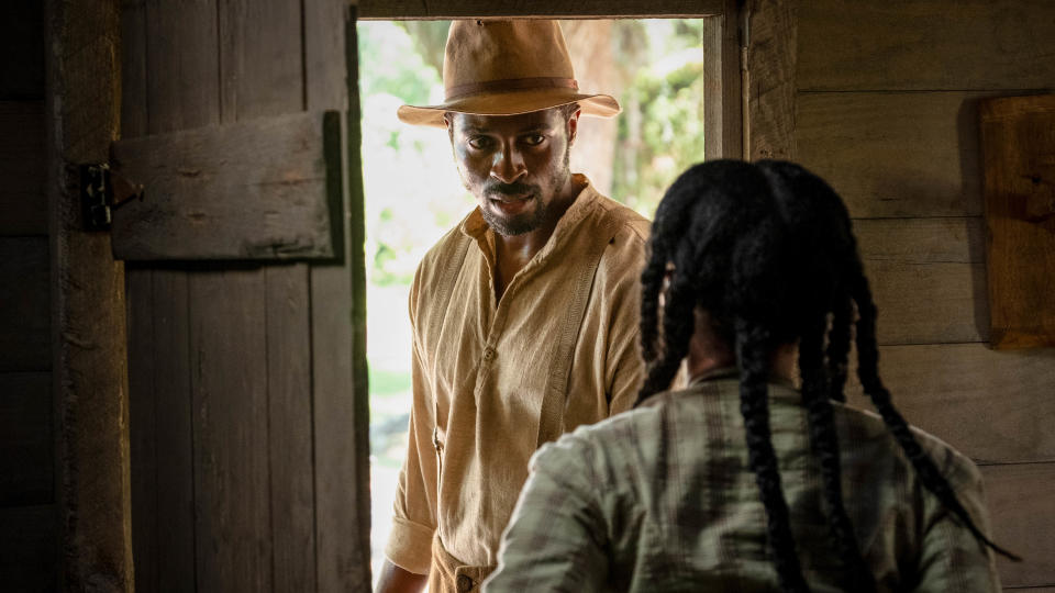 Tongayi Chirisa and Janelle Monae in 'Antebellum'. (Credit: Lionsgate/Sky Cinema)