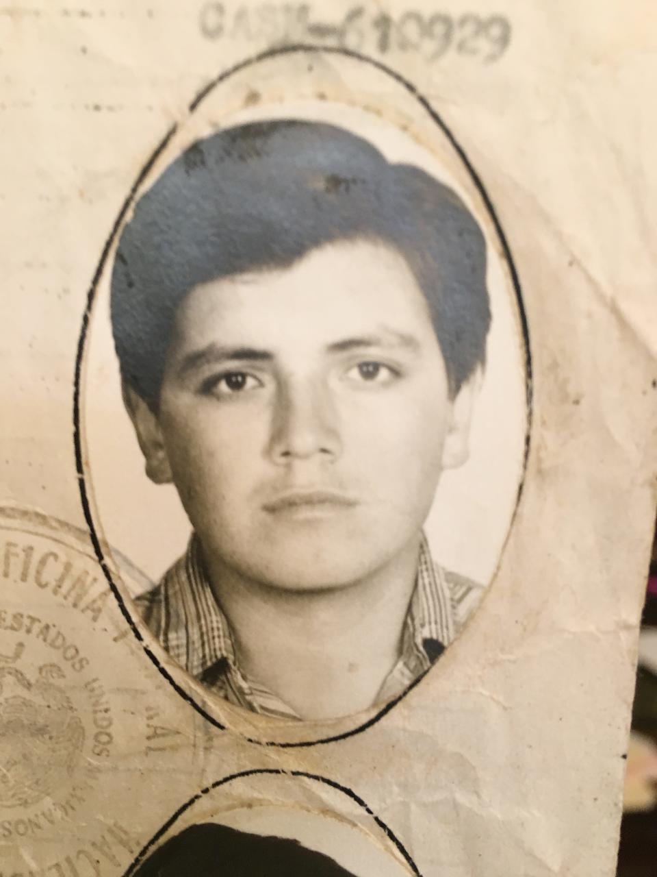 Miguel Camarillo at age 18 in 1979.