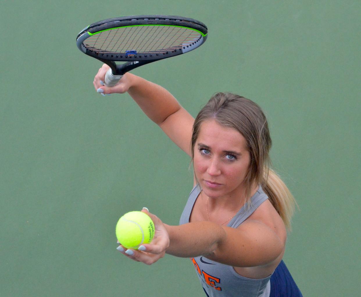 Hope College's Saydee Johns is thriving in her comeback season on the tennis court.