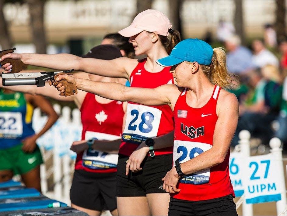 Samantha Schultz pentathlon shooting