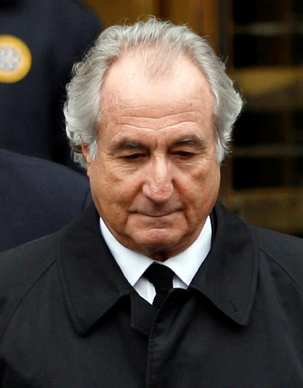 FILE PHOTO: Bernard Madoff leaves the Manhattan federal courthouse in New York