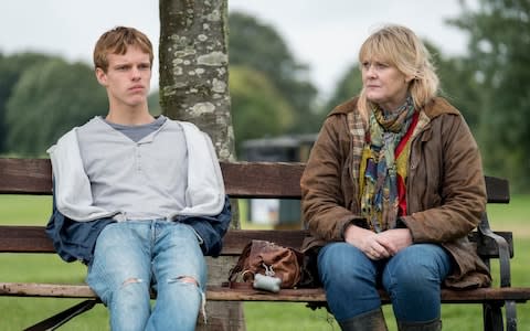 Finn Bennett and Sarah Lancashire as Si and Miriam - Credit: Channel 4