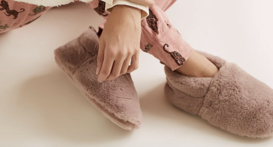 M&S' Faux Fur Slipper Boots are sure to keep your feet cosy this autumn. (M&S)