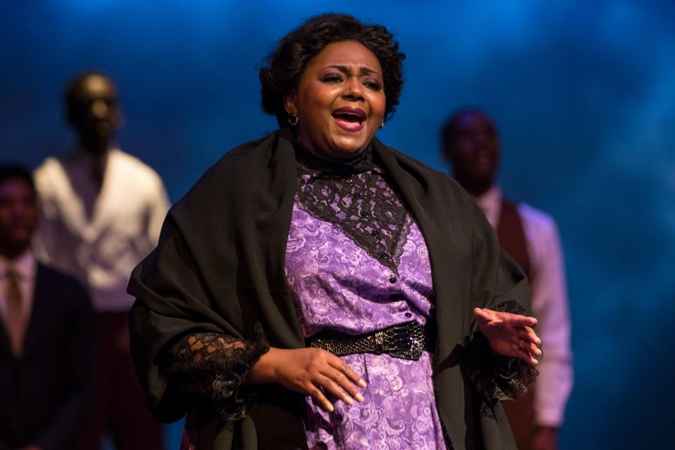 NorQuina Rieves performing in Theatre Tuscaloosa's 2017 production of "Ragtime: The Musical." She's among the cast members returning this Saturday for two concert-style performances, 2 and 7:30 p.m., at the Bama Theatre.
