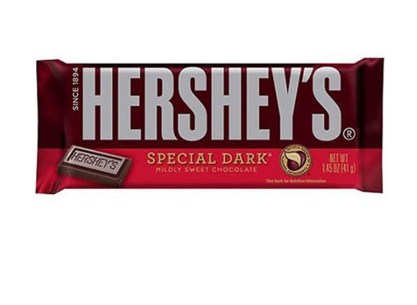 #2 WORST DARK CHOCOLATE: Hershey’s Special Dark, 1 oz