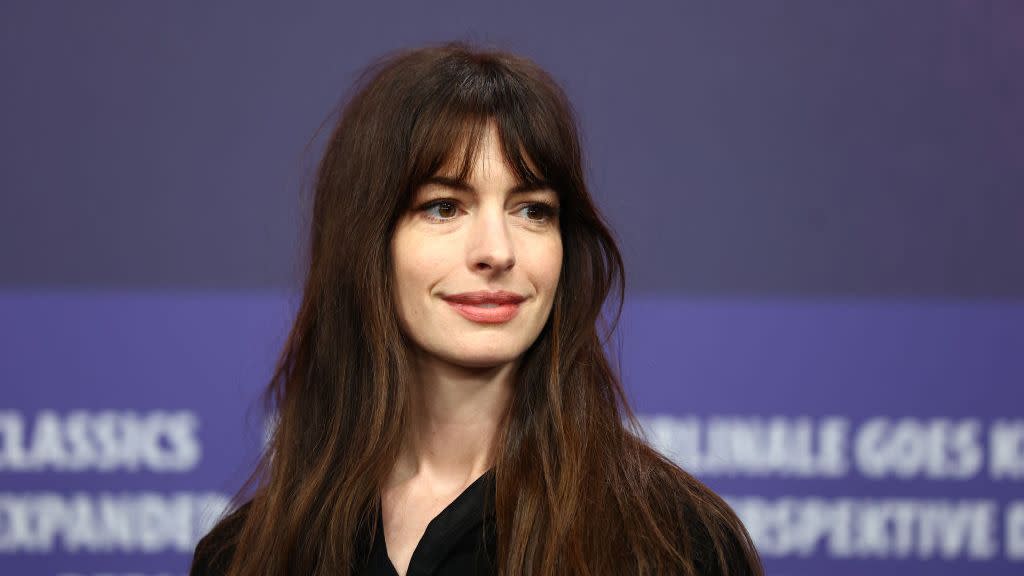 berlin, germany february 16 anne hathaway is seen at the she came to me press conference during the 73rd berlinale international film festival berlin at grand hyatt hotel on february 16, 2023 in berlin, germany photo by sebastian reutergetty images