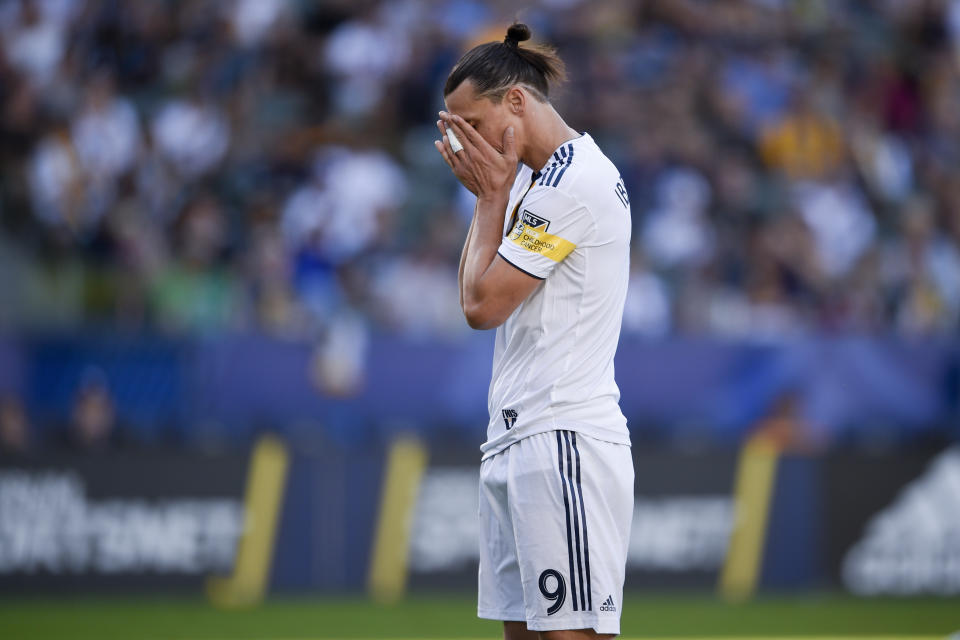 Zlatan Ibrahimovic is moving on after two seasons with the Los Angeles Galaxy. (AP Photo/Kelvin Kuo)