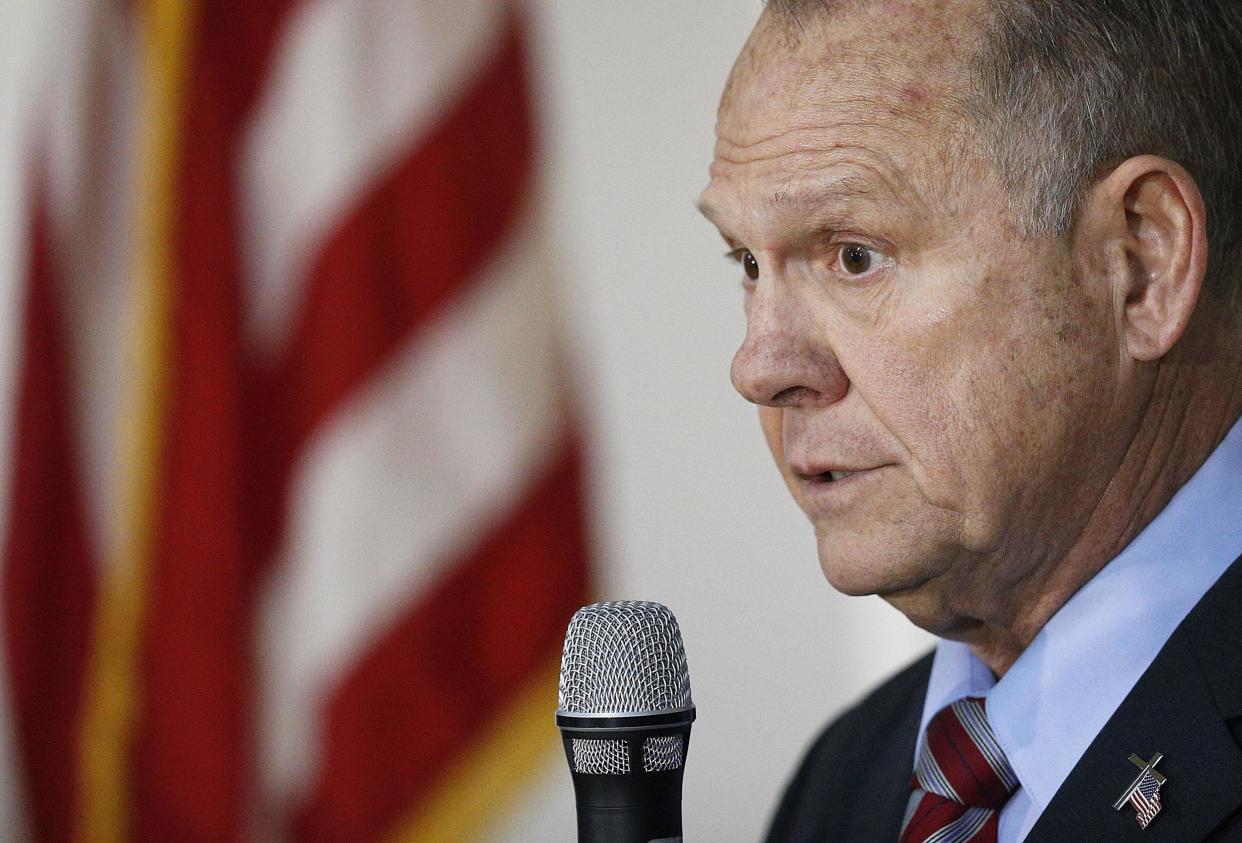 Moore has denied the allegations against him: AP Photo/Brynn Anderson