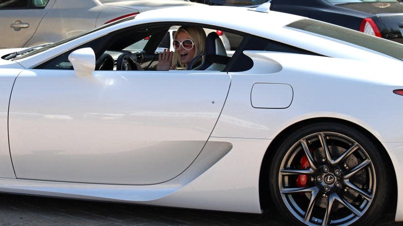 Paris Hilton is seen with her new Lexus LFA in Malibu, California on July 15, 2011. - Photo: Jean Baptiste Lacroix (Getty Images)