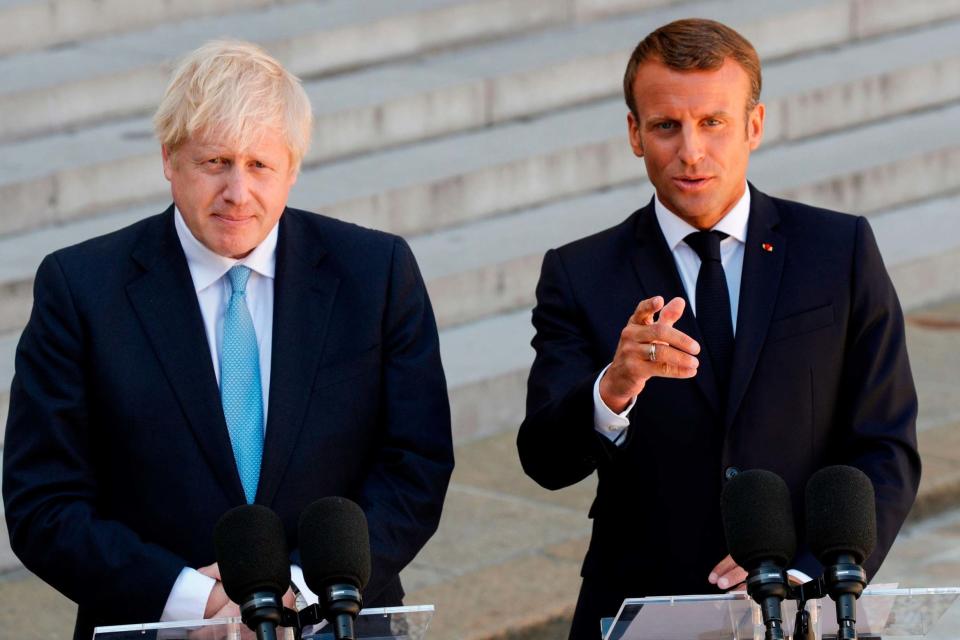 French President Emmanuel Macron and Prime Minister Boris Johnson (AFP/Getty Images)