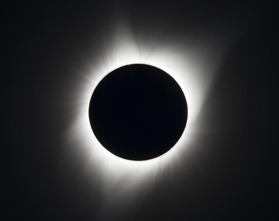 PHOTO: A total solar eclipse is seen on Monday, August 21, 2017 above Madras, Oregon. (Aubrey Gemignani/NASA)