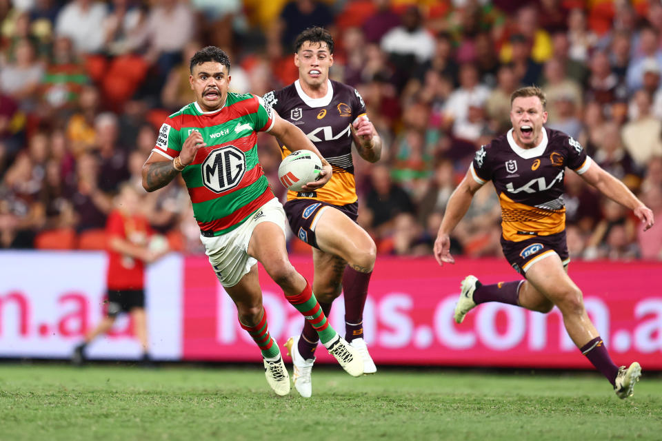 Latrell Mitchell in action for Souths.