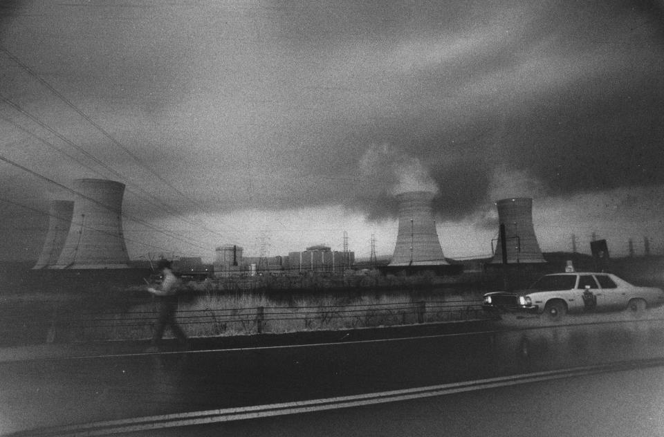 Three Mile Island Nuclear Generating Station, several days after a partial meltdown and radiation leak at the plant. (Leif Skoogfors / Getty Images)
