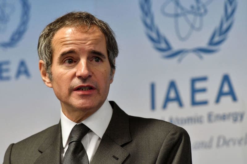 Director-General of the International Atomic Energy Agency (IAEA) Rafael Mariano Grossi speaks during a press conference at the Agency headquarters in Vienna. Dean Calma/IAEA/dpa