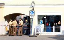 Police secure the area after an explosion in Ansbach, Germany, July 25, 2016. REUTERS/Michaela Rehle