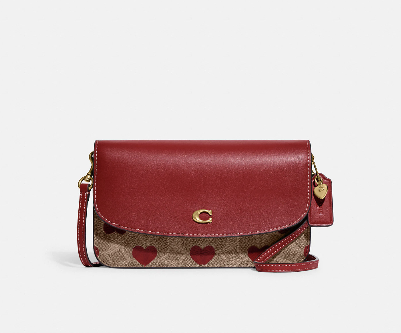 Hayden Crossbody in signature canvas with heart print (Photo via Coach)