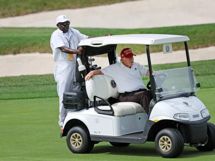 Former President Donald Trump at Trump National Golf Club Bedminster on July 28, 2022.
