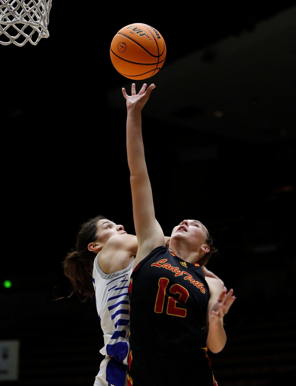 Tulare Union's Mason Hatton puts up a shot against Lompoc during their Central Section Division IV Girls Championship game at Selling Arena in Fresno, Calif., Friday, Feb. 24, 2023.