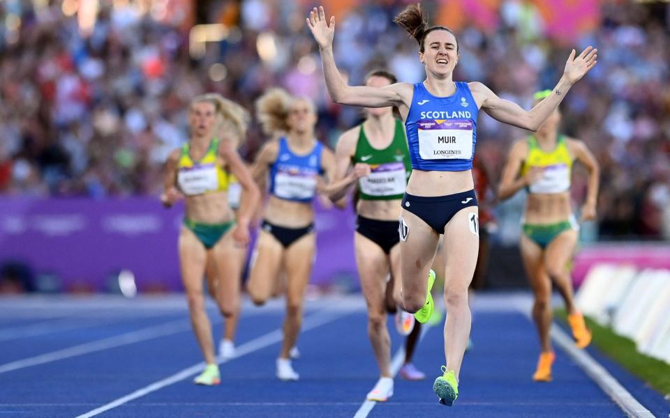 Laura Muir - Laura Muir bounces back to win 1,500m on golden summer’s night at Commonwealth Games - GETTY IMAGES