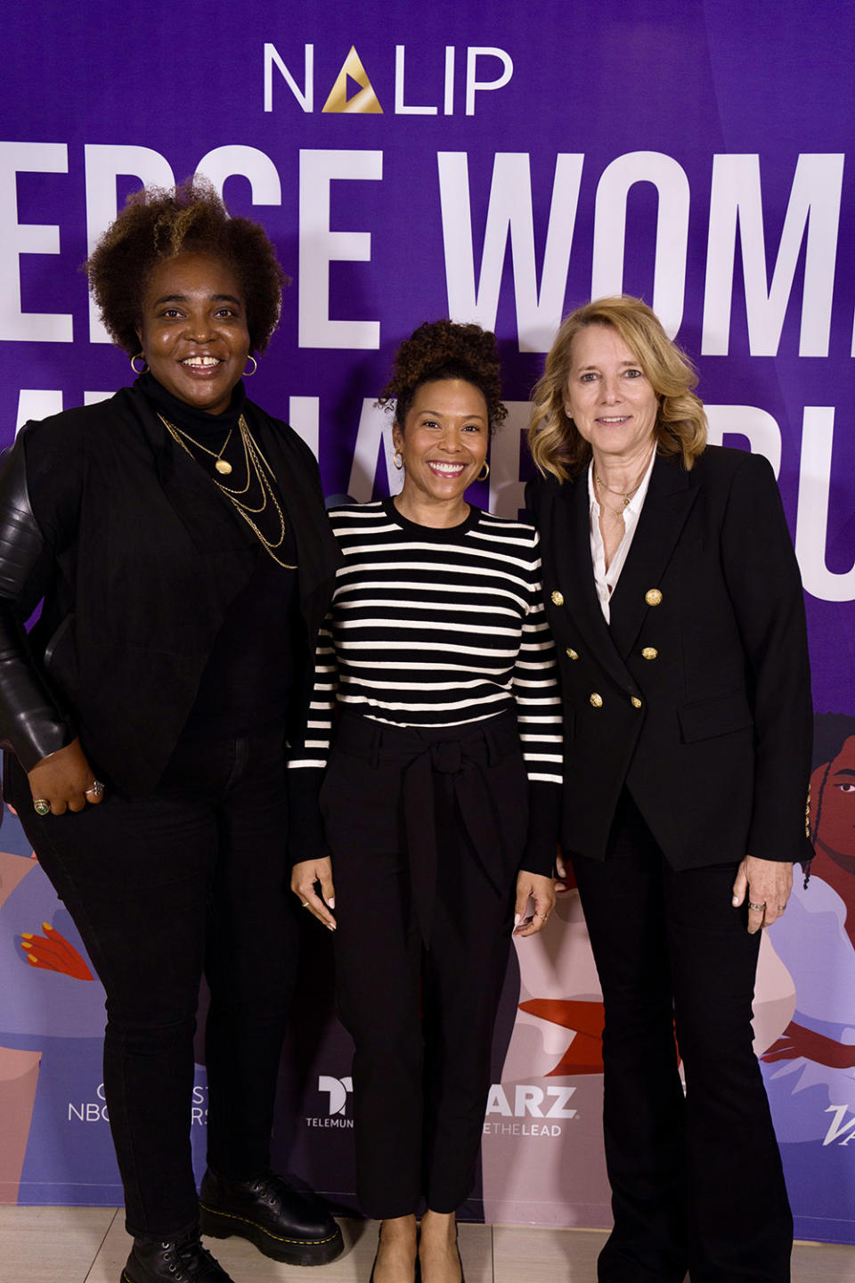 Moira Griffith, Independent Producer (Moderator); Giovanna Desselle, Director Original Programming, STARZ; Nina Lederman, EVP Scripted Global Development, Sony at NALIP's 25th Anniversary Forum and 8th Annual Diverse Women In Media Forum Highlights Diversity Progress With Pioneering Entertainment Voices