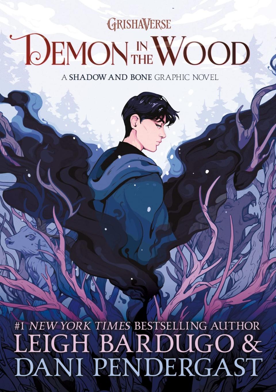 The cover for Demon in the Wood shows an illustration of the Darkling as a young man in a strange forest