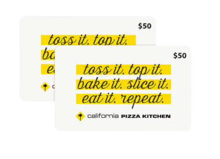 E-Gift Cards to California Pizza Kitchen