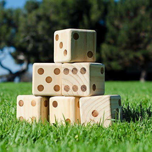 8) Giant Wooden Playing Dice Set