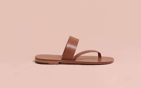 Alberto Tobacco sandals, £195, alvaro.ag