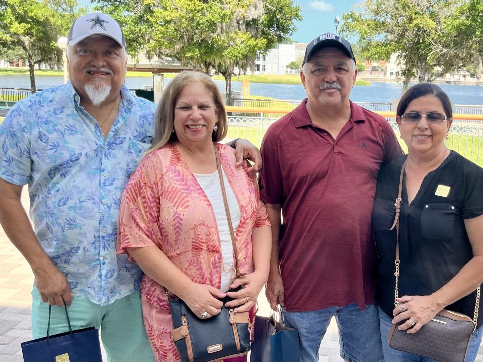 Among the visitors in the final days of the World Golf Hall of Fame in St. Augustine were (from the left), Benny Reyes, his wife Janie, his brother Arnold Reyes, and his wife Elizabeth, all of Corpus Christi, Texas.