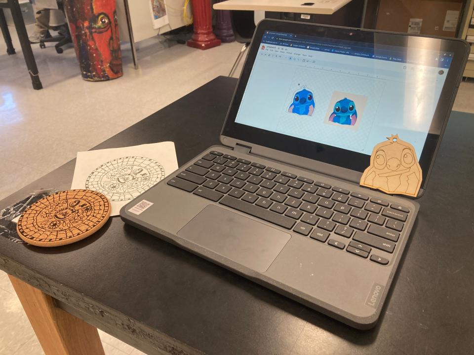 Students at Prairie Ridge Middle School have been making projects like custom ornaments and molds with 3D printers and laser engravers, and they will soon be creating musical instruments for students with special needs.