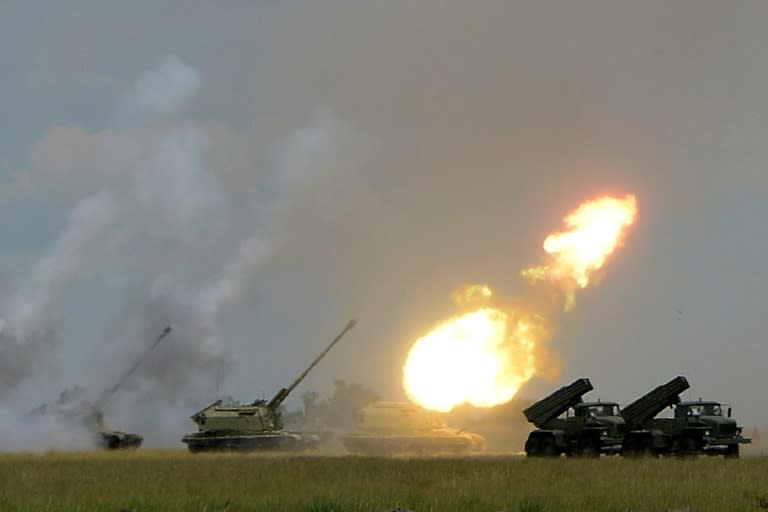 View of Russian technology armament belonging to the Venezuelan army near Caracas on May 12, 2014