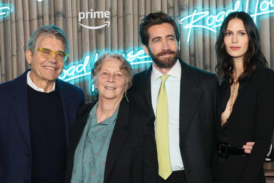 <p>Dia Dipasupil/Getty</p> Stephen Gyllenhaal, Naomi Foner Gyllenhaal, Jake Gyllenhaal, and Jeanne Cadieu attend the "Roadhouse" New York Premiere