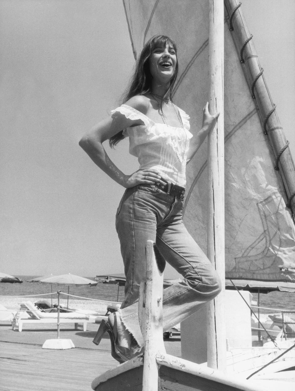 Early 1970s: Jane Birkin suggests that we can—gasp!—wear jeans more than once.