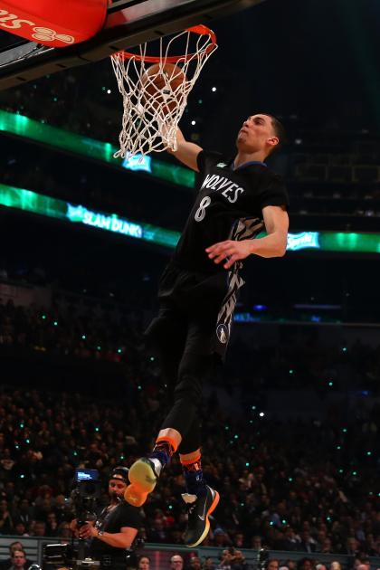 Zach LaVine is an overwhelming favorite to repeat as champion. (Photo by Elsa/Getty Images)