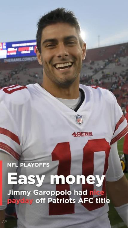 Jimmy Garoppolo had nice payday off Patriots AFC title, and will make more with Super Bowl win