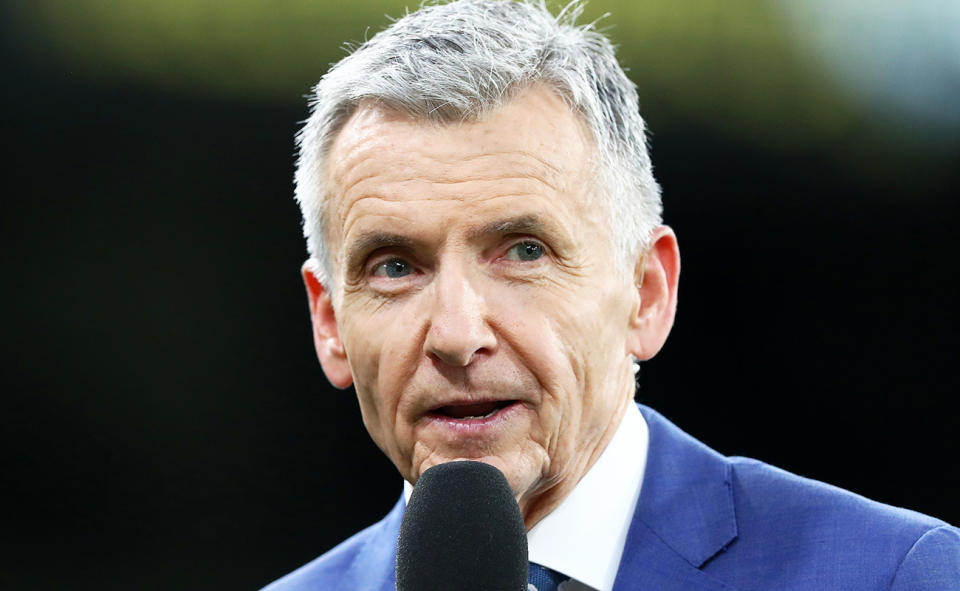 Bruce McAvaney during an AFL game.