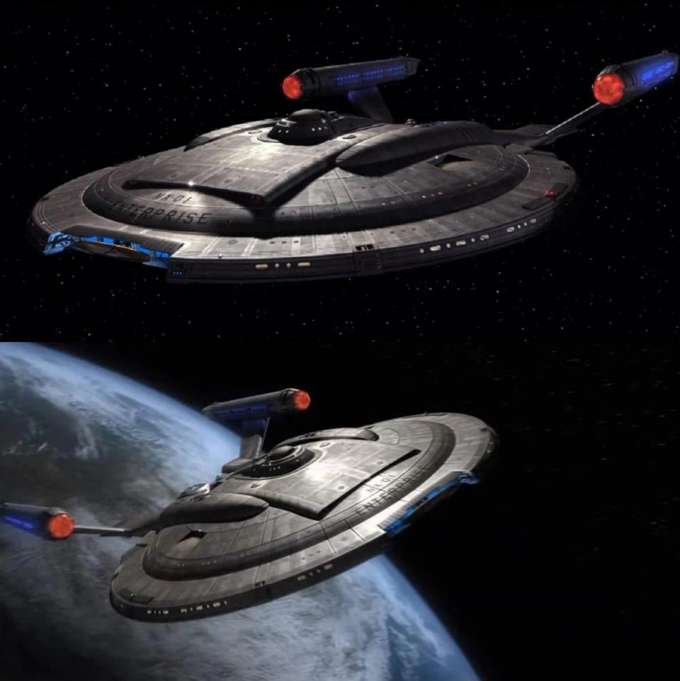 The original starship Enterprise, 100 years before Kirk and Spock, the NX-01. 