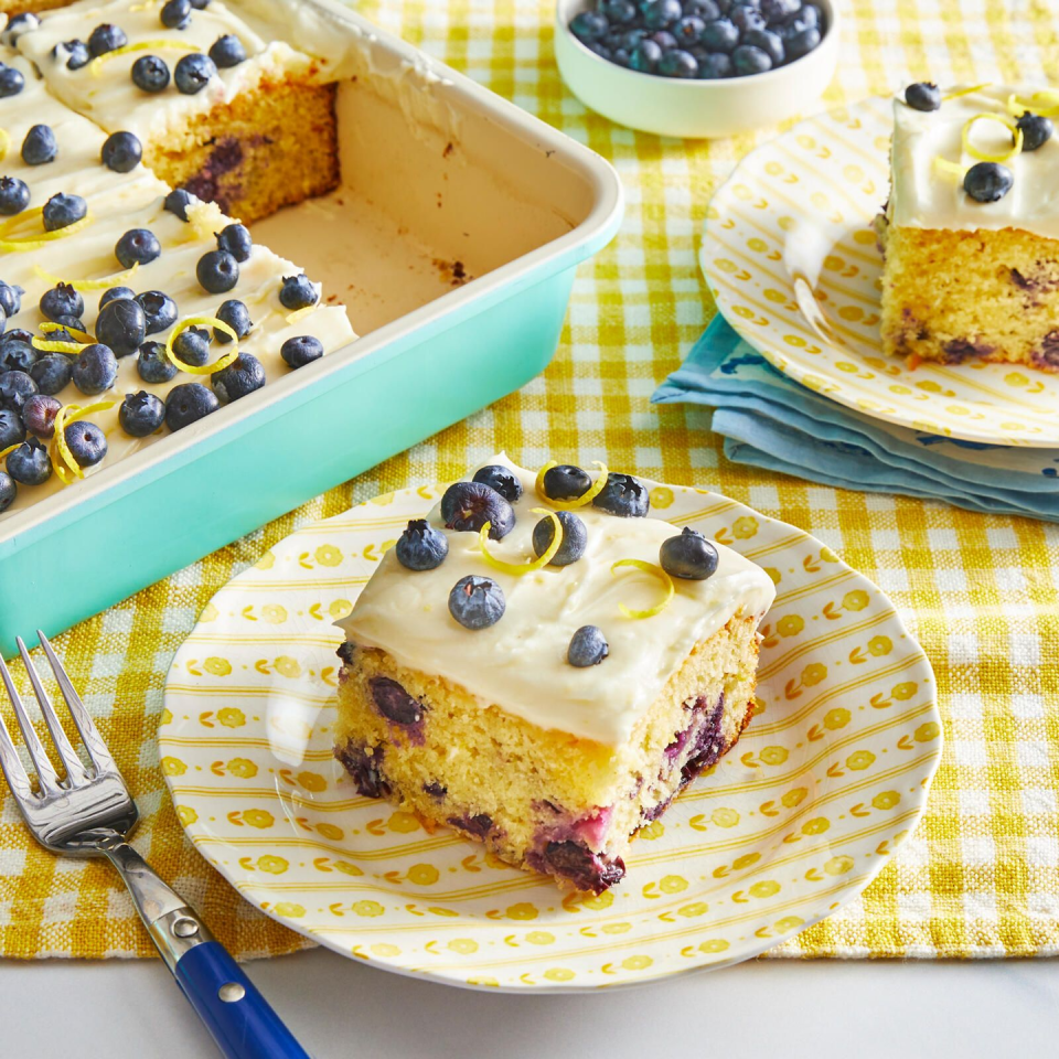 spring desserts lemon blueberry cake