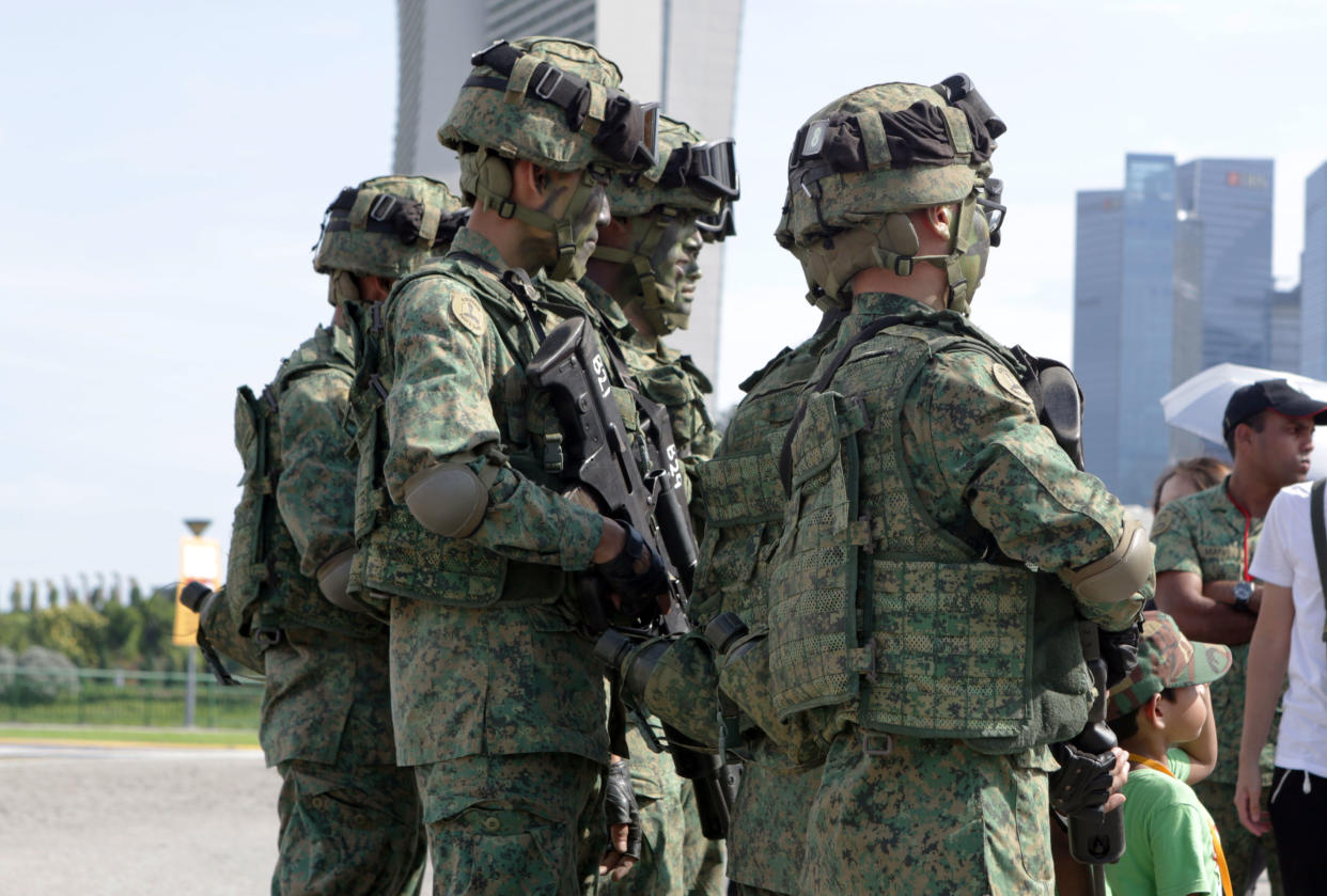 Singapore Armed Forces (SAF) National Servicemen soldiers. 