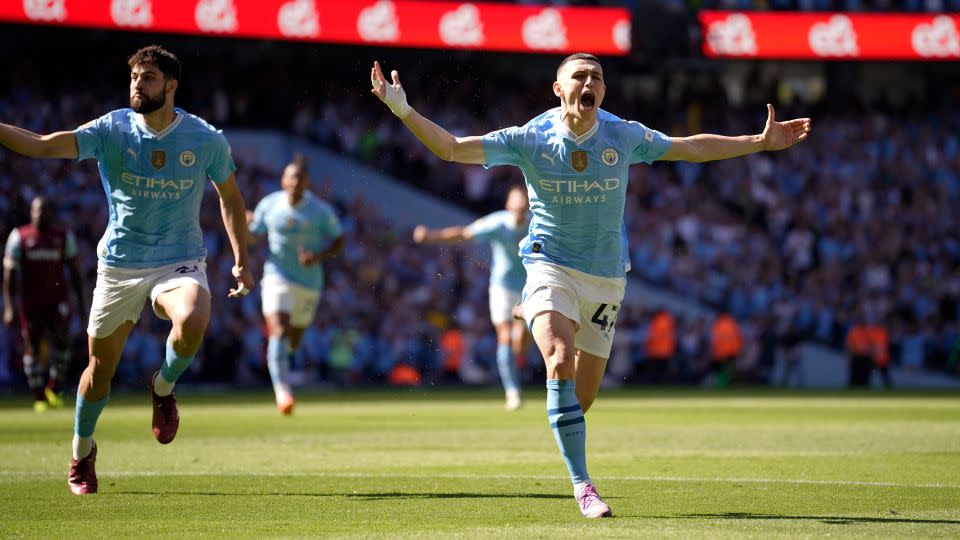 Phil Foden scored two first-half goals for Manchester City. - Dave Thompson/AP