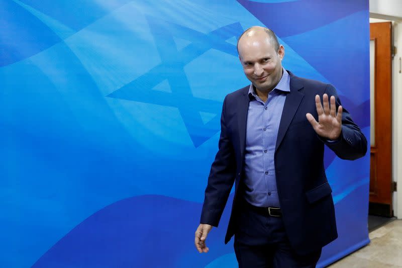 FILE PHOTO: Israeli Minister of Education Naftali Bennett attends the weekly cabinet meeting in Jerusalem